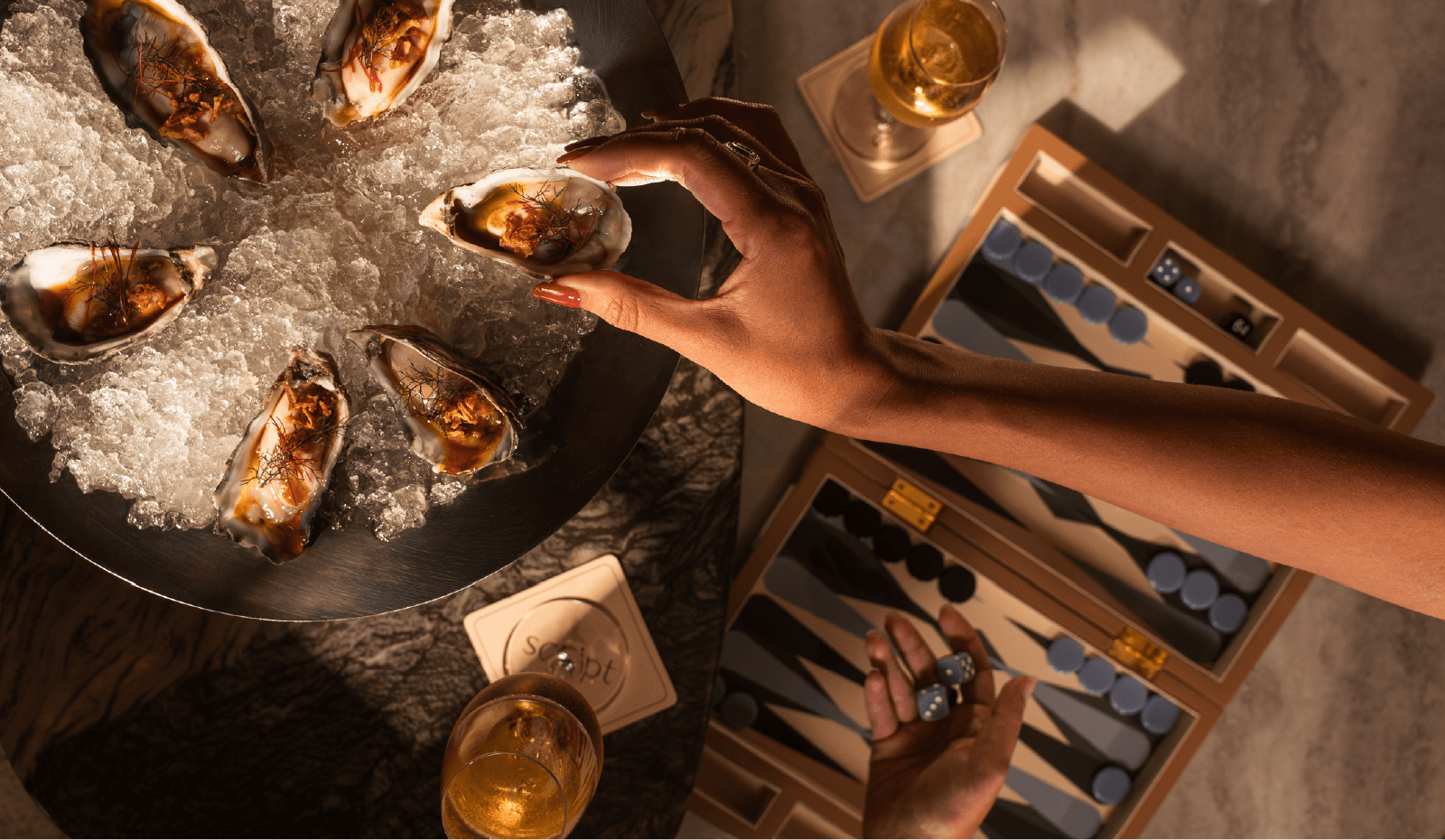 Eat, Sip, Stay at Script